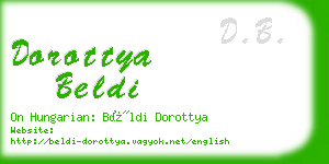 dorottya beldi business card